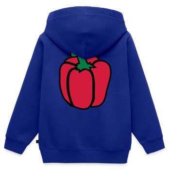 Paprika - Kinder Premium Organic Zip Hoodie - Royalblau - Hinten - AI Model Kid Male (0cm)