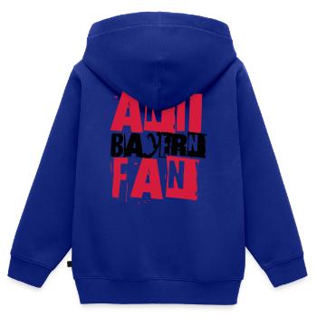 ANTI BAYERN FAN - Kinder Premium Organic Zip Hoodie - Royalblau - Hinten - AI Model Kid Male (0cm)