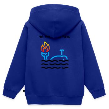 I survived the fire at Sea Parks - Kids Premium Organic Zip-up Hoodie - royal blue - Back - AI Model Kid Male (0cm)