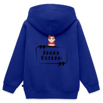 ANIME GIRL Frohe Ostern - Kinder Premium Organic Zip Hoodie - Royalblau - Hinten - AI Model Kid Male (0cm)