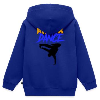 break dance - Kinder Premium Organic Zip Hoodie - Royalblau - Hinten - AI Model Kid Male (0cm)