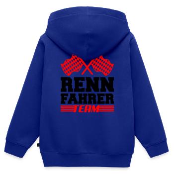 rennfahrer team02 - Kinder Premium Organic Zip Hoodie - Royalblau - Hinten - AI Model Kid Male (0cm)