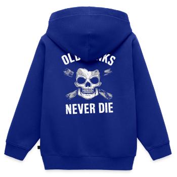 Alte Punks sterben nie - Kinder Premium Organic Zip Hoodie - Royalblau - Hinten - AI Model Kid Male (0cm)