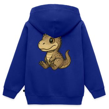 Carcha Chibi - Kinder Premium Organic Zip Hoodie - Royalblau - Hinten - AI Model Kid Male (0cm)
