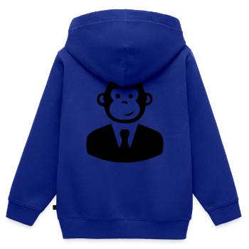 monkey affe anzug - Kinder Premium Organic Zip Hoodie - Royalblau - Hinten - AI Model Kid Male (0cm)