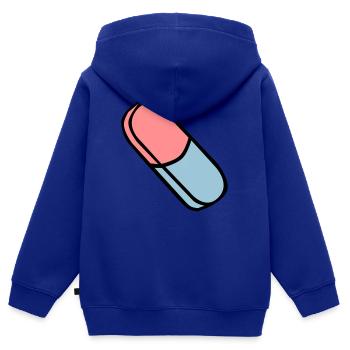 Gomme à effacer gomme gomme - Sweat Premium à capuche zippé enfant bio - bleu roi - Dos - AI Model Kid Male (0cm)