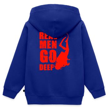 tauchen spaß - Kinder Premium Organic Zip Hoodie - Royalblau - Hinten - AI Model Kid Male (0cm)