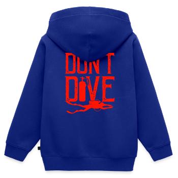 plongeurs plongeurs - Sweat Premium à capuche zippé enfant bio - bleu roi - Dos - AI Model Kid Male (0cm)