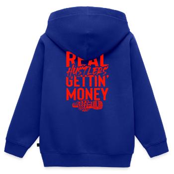 Gangster Rap money - Kinder Premium Organic Zip Hoodie - Royalblau - Hinten - AI Model Kid Male (0cm)