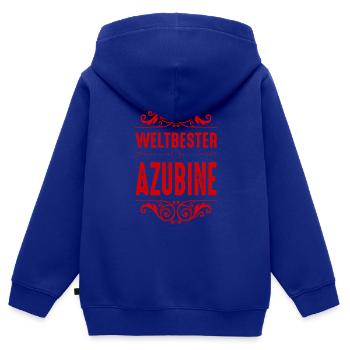 Premium Azubine - Kinder Premium Organic Zip Hoodie - Royalblau - Hinten - AI Model Kid Male (0cm)