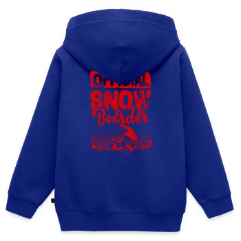 Official Snowboarder - Kids Premium Organic Zip-up Hoodie - royal blue - Back - AI Model Kid Male (0cm)