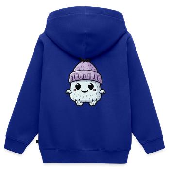 Eskimo Erkältung Winter Kreatur - Kinder Premium Organic Zip Hoodie - Royalblau - Hinten - AI Model Kid Male (0cm)
