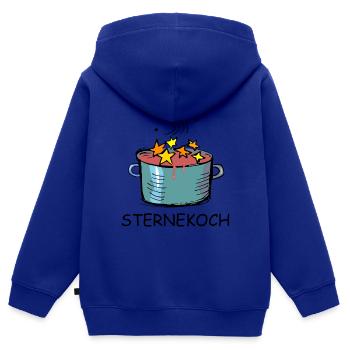 Sternekoch Kochtopf mit Sternen - Kinder Premium Organic Zip Hoodie - Royalblau - Hinten - AI Model Kid Male (0cm)