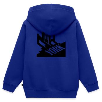 New York City typografisches Design für Big Apple - Kinder Premium Organic Zip Hoodie - Royalblau - Hinten - AI Model Kid Male (0cm)