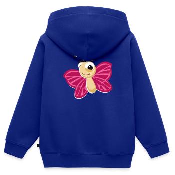 butterfly - Kids Premium Organic Zip-up Hoodie - royal blue - Back - AI Model Kid Male (0cm)