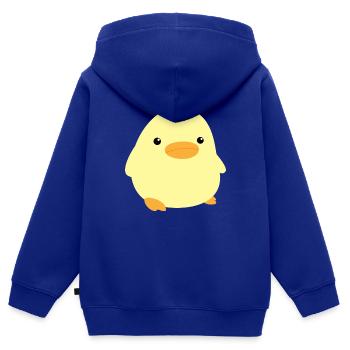 Süße Ente Meme Huhn Hahn Tier niedlich Dank Küken - Kinder Premium Organic Zip Hoodie - Royalblau - Hinten - AI Model Kid Male (0cm)