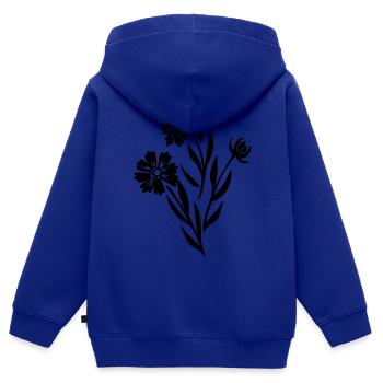 Blumen Blumenkind flower fleur Geschenkidee - Kinder Premium Organic Zip Hoodie - Royalblau - Hinten - AI Model Kid Male (0cm)