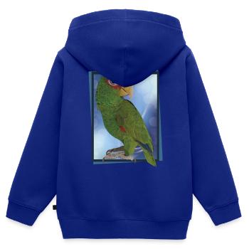 Weißstirnpapagei - Kinder Premium Organic Zip Hoodie - Royalblau - Hinten - AI Model Kid Male (0cm)
