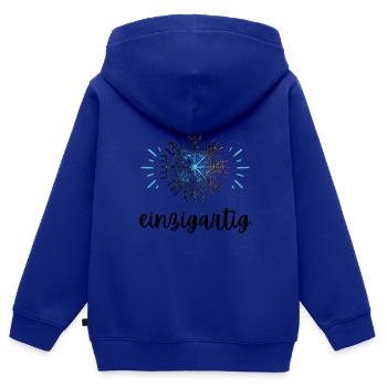 Wegweiser Motivation - VEGVISIR - Kinder Premium Organic Zip Hoodie - Royalblau - Hinten - AI Model Kid Male (0cm)