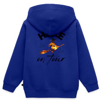 HEXE on tour HEXEN hexen - Kinder Premium Organic Zip Hoodie - Royalblau - Hinten - AI Model Kid Male (0cm)