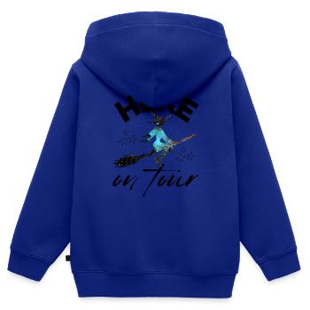 HEXE on tour HEXEN hexen - Kinder Premium Organic Zip Hoodie - Royalblau - Hinten - AI Model Kid Male (0cm)