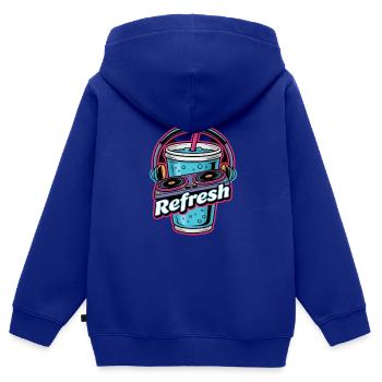 Erfrischende DJ Beats für Musikliebhaber - Kinder Premium Organic Zip Hoodie - Royalblau - Hinten - AI Model Kid Male (0cm)