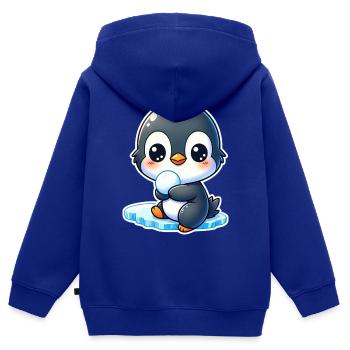 Kawaii Chibi Pinguinbaby - Kinder Premium Organic Zip Hoodie - Royalblau - Hinten - AI Model Kid Male (0cm)
