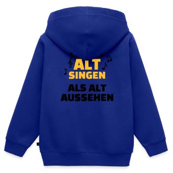 Chor - Kinder Premium Organic Zip Hoodie - Royalblau - Hinten - AI Model Kid Male (0cm)