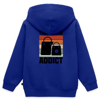 Secondhandladen Secondhand Öko Hipster Gebraucht - Kinder Premium Organic Zip Hoodie - Royalblau - Hinten - AI Model Kid Male (0cm)