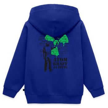 Atomkraft Ja bitte, Ja zu Atomenergie - Kinder Premium Organic Zip Hoodie - Royalblau - Hinten - AI Model Kid Male (0cm)