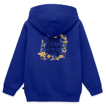 only - Kids Premium Organic Zip-up Hoodie - royal blue - Back - AI Model Kid Male (0cm)