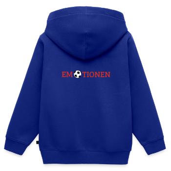 Fussball Emotionen Leidenschaft Geschenk - Kinder Premium Organic Zip Hoodie - Royalblau - Hinten - AI Model Kid Male (0cm)