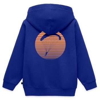 Paragliding - Kinder Premium Organic Zip Hoodie - Royalblau - Hinten - AI Model Kid Male (0cm)