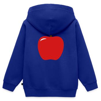 Apfel - Kinder Premium Organic Zip Hoodie - Royalblau - Hinten - AI Model Kid Male (0cm)