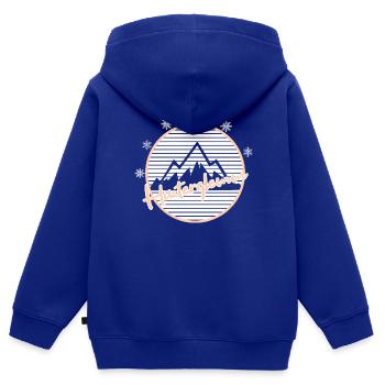 Saalbach Hinterglemm - Kinder Premium Organic Zip Hoodie - Royalblau - Hinten - AI Model Kid Male (0cm)