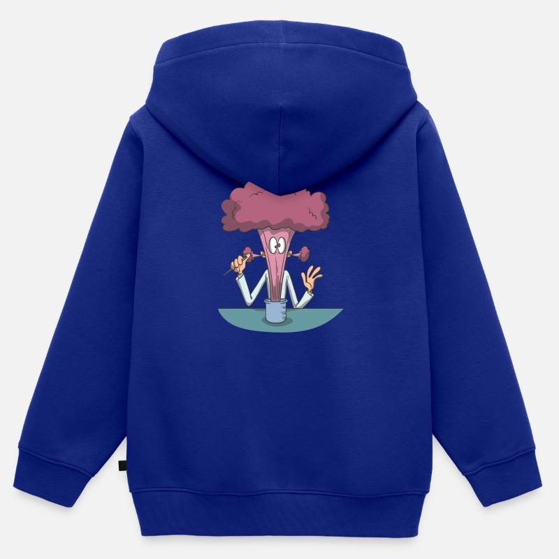 Chimiste explosion chimiste - Sweat Premium à capuche zippé enfant bio - bleu roi