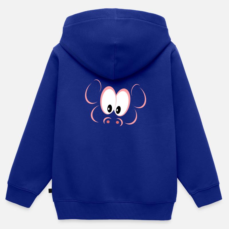 Cochon (couleur) - Sweat Premium à capuche zippé enfant bio - bleu roi