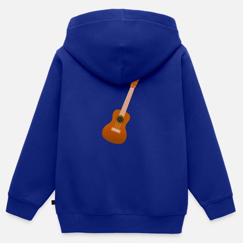Ukulele Geschenk - Kinder Premium Organic Zip Hoodie - Royalblau