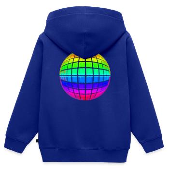 Sphère - Sweat Premium à capuche zippé enfant bio - bleu roi - Dos - AI Model Kid Male (0cm)