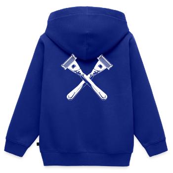 rasierklinge shave rasierer - Kinder Premium Organic Zip Hoodie - Royalblau - Hinten - AI Model Kid Male (0cm)