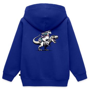 Unicorn Dinosaur Trending Fantasy Creature - Kids Premium Organic Zip-up Hoodie - royal blue - Back - AI Model Kid Male (0cm)
