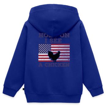 Hen American Flag Funny Original Gift - Kids Premium Organic Zip-up Hoodie - royal blue - Back - AI Model Kid Male (0cm)