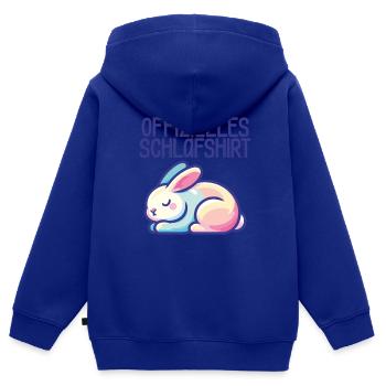 Hase Offizielles Schlafshirt - Für Müde - Kinder Premium Organic Zip Hoodie - Royalblau - Hinten - AI Model Kid Male (0cm)