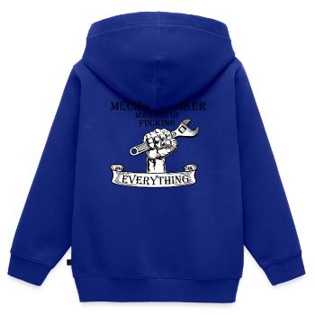 KFZ Mechatroniker - Kinder Premium Organic Zip Hoodie - Royalblau - Hinten - AI Model Kid Male (0cm)