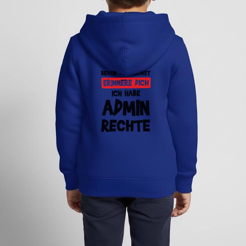 System Admin Administratoren Computer Geschenk Kinder Premium Organic Zip Hoodie