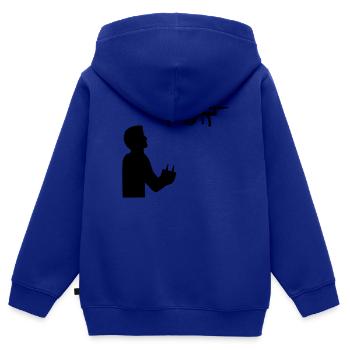 Drohne - Kinder Premium Organic Zip Hoodie - Royalblau - Hinten - AI Model Kid Male (0cm)