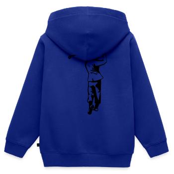 Golf - Golf - Golfeur - Sweat Premium à capuche zippé enfant bio - bleu roi - Dos - AI Model Kid Male (0cm)