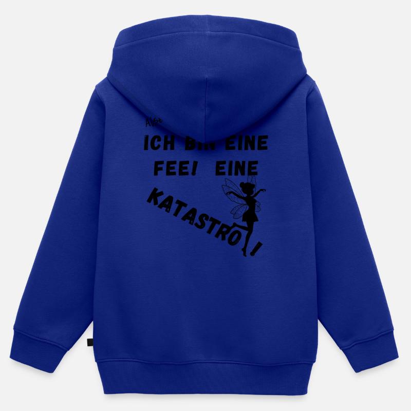 Also Ich bin eine Fee. Eine Katastrofee. - Kinder Premium Organic Zip Hoodie - Royalblau