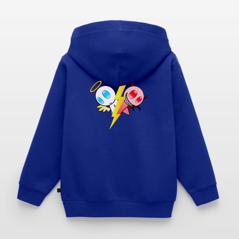 Engel oder Teufel. Gut oder böse. Lieb oder frech Kinder Premium Organic Zip Hoodie