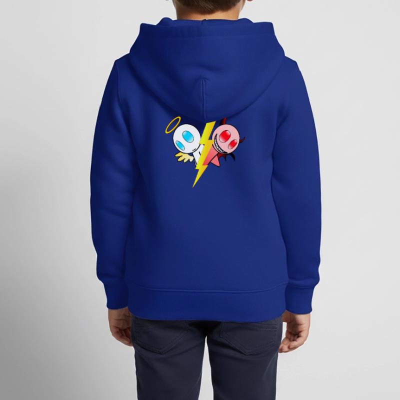 Engel oder Teufel. Gut oder böse. Lieb oder frech Kinder Premium Organic Zip Hoodie